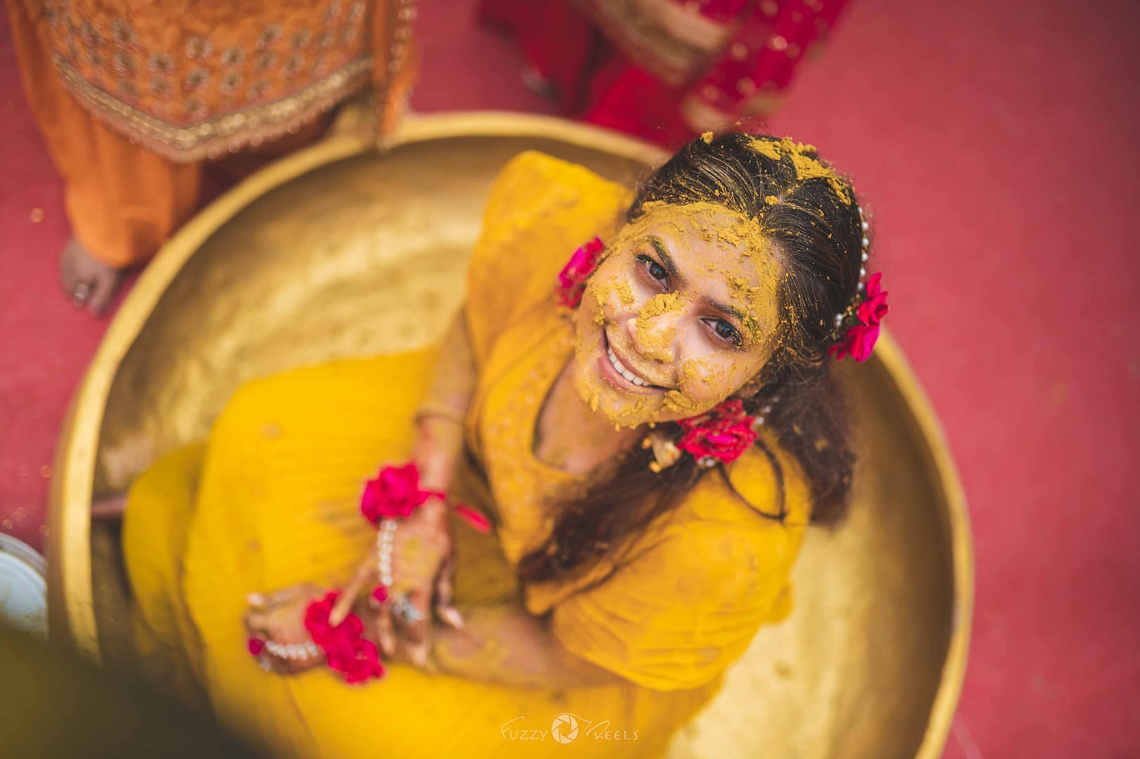 Haldi ceremony, bride, Vidushi, wedding photography, beauty